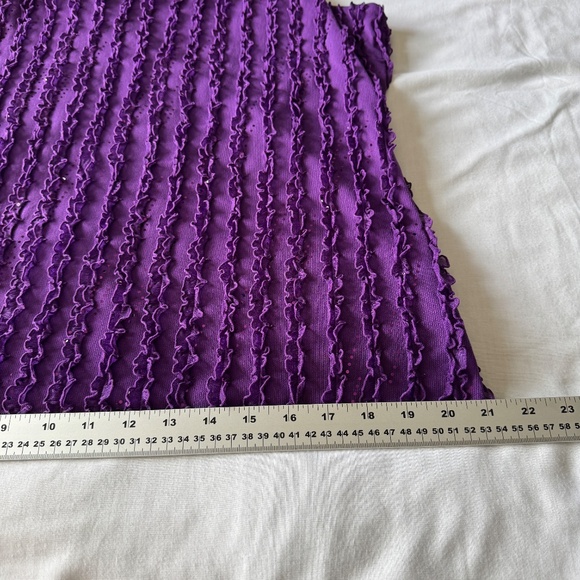 Zoe Women's Sleeveless‎ Ruffle Blouse Purple Size Large Sequin Lined Festival - Picture 11 of 13